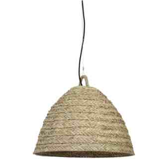 gevlochten houten lamp